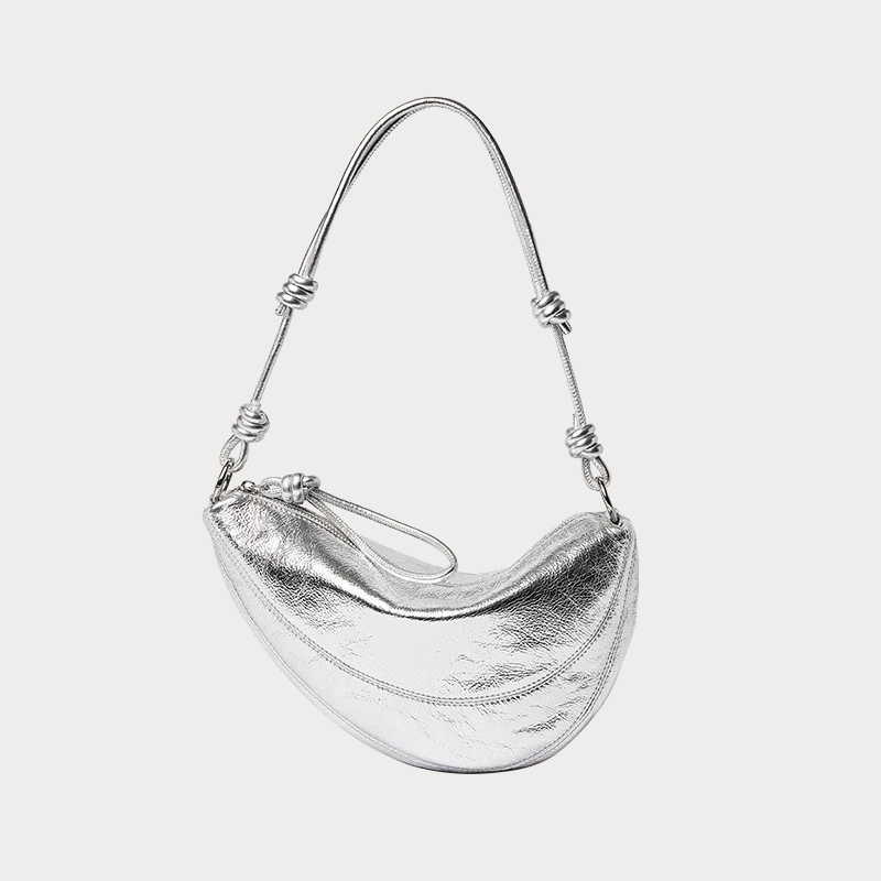 Women's Genuine Leather Dumpling Saddle Bag