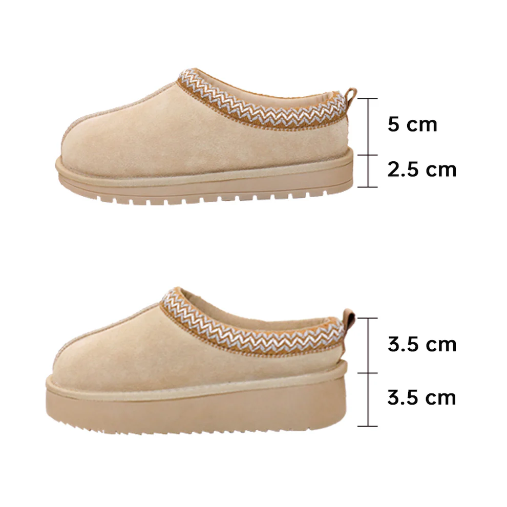 Platform Suede Braided Fluffy Slipper Shoes
