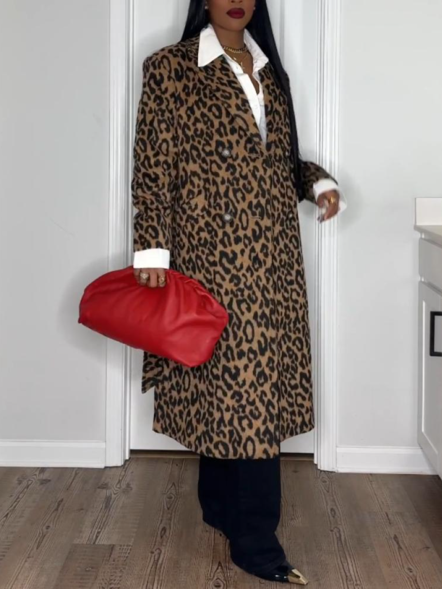 Elevated Leopard-print Coat