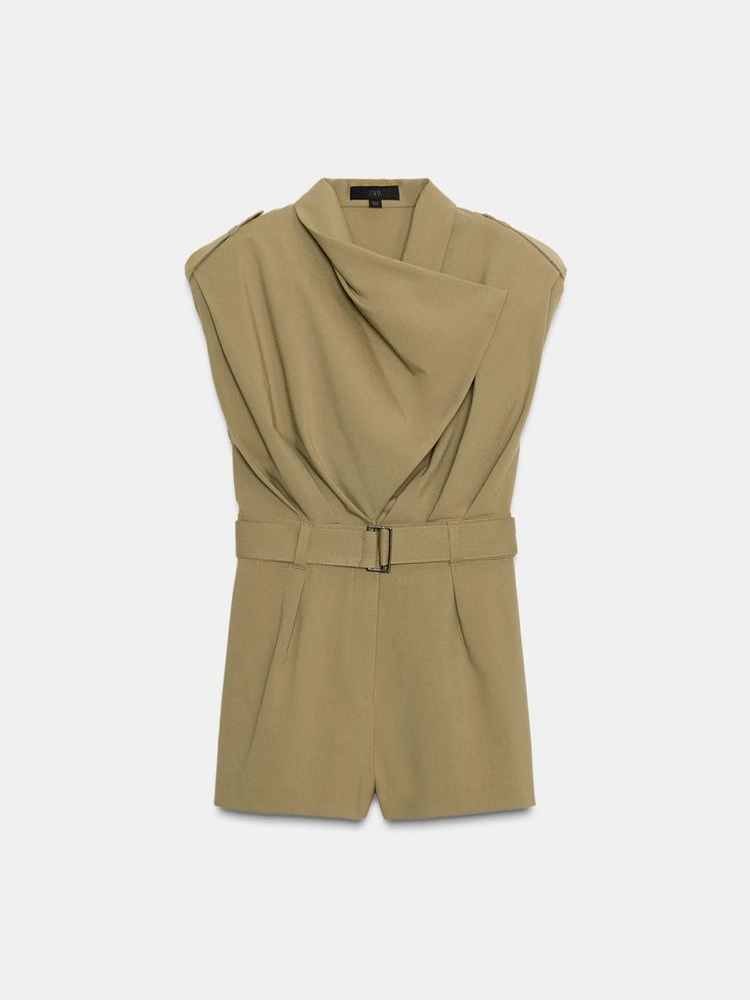 Zora Pad And Belt Short Jumpsuit