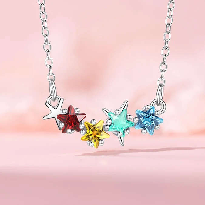 Summer Isle Rainbow Stars Necklace