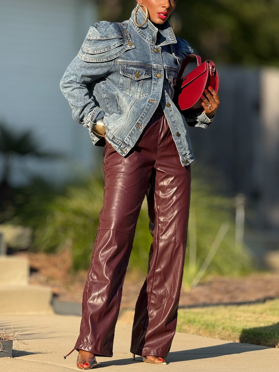Retrofete Ada puff-sleeve denim jacket