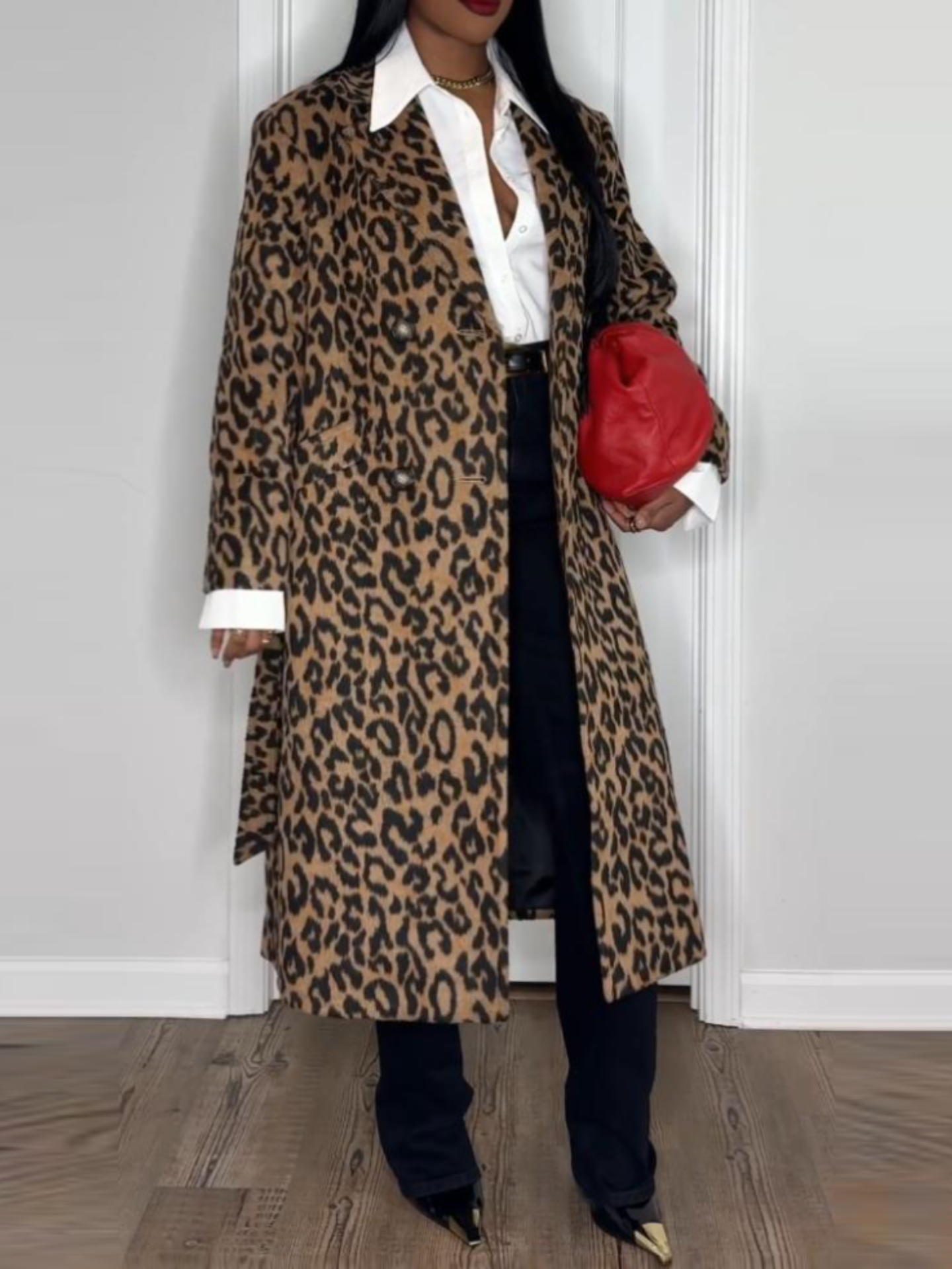 Elevated Leopard-print Coat