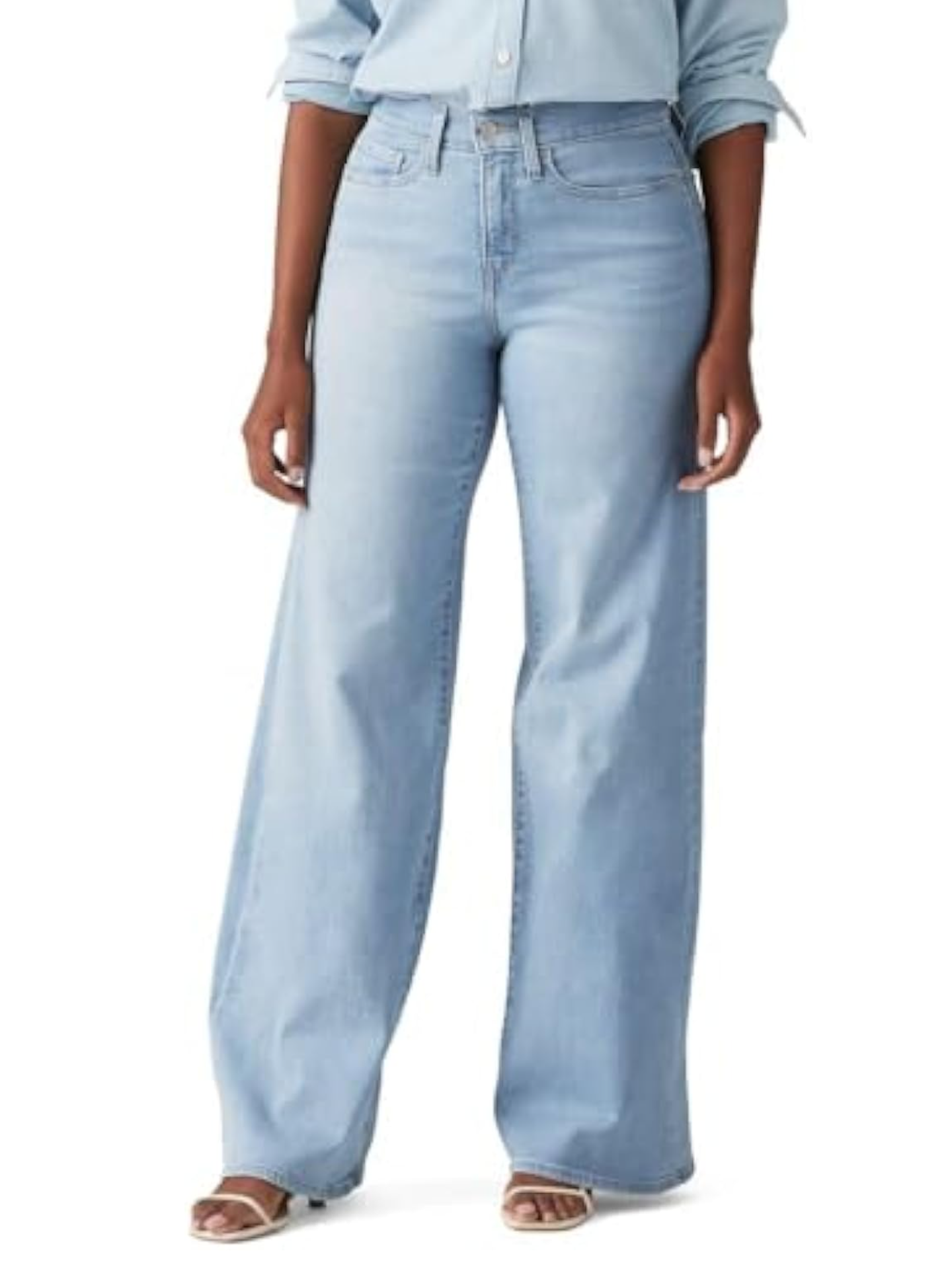 Womens Shaped Wide Leg Jeans