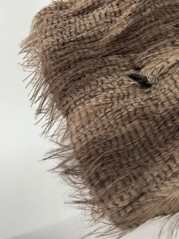 Styles By Faith Howard Women's Leopard PrintFaux Fur Coat