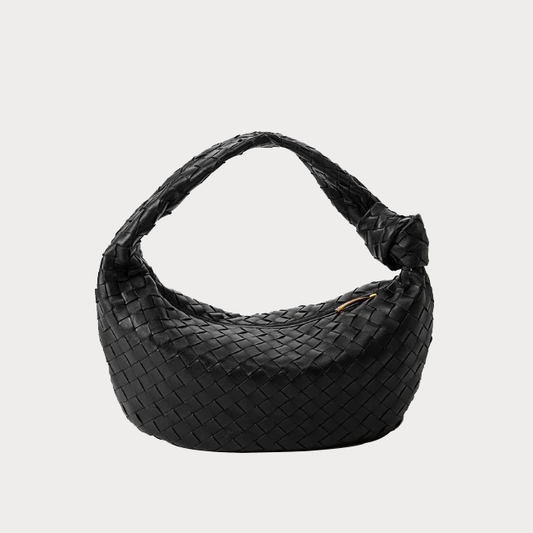 Lambskin Knotted Braided Leather Handbag