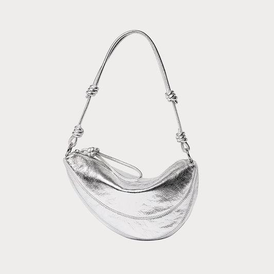 Women's Genuine Leather Dumpling Saddle Bag