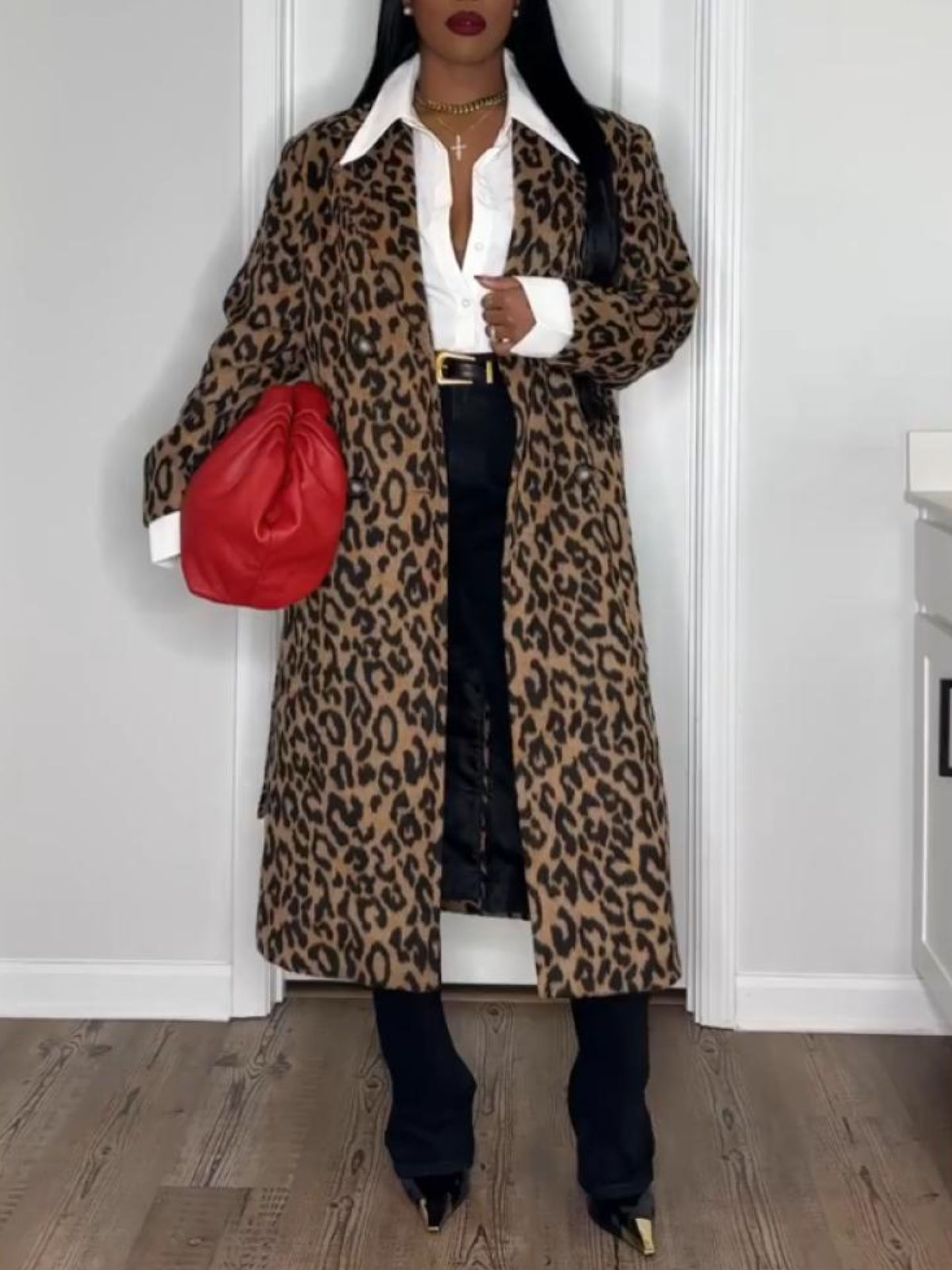 Elevated Leopard-print Coat