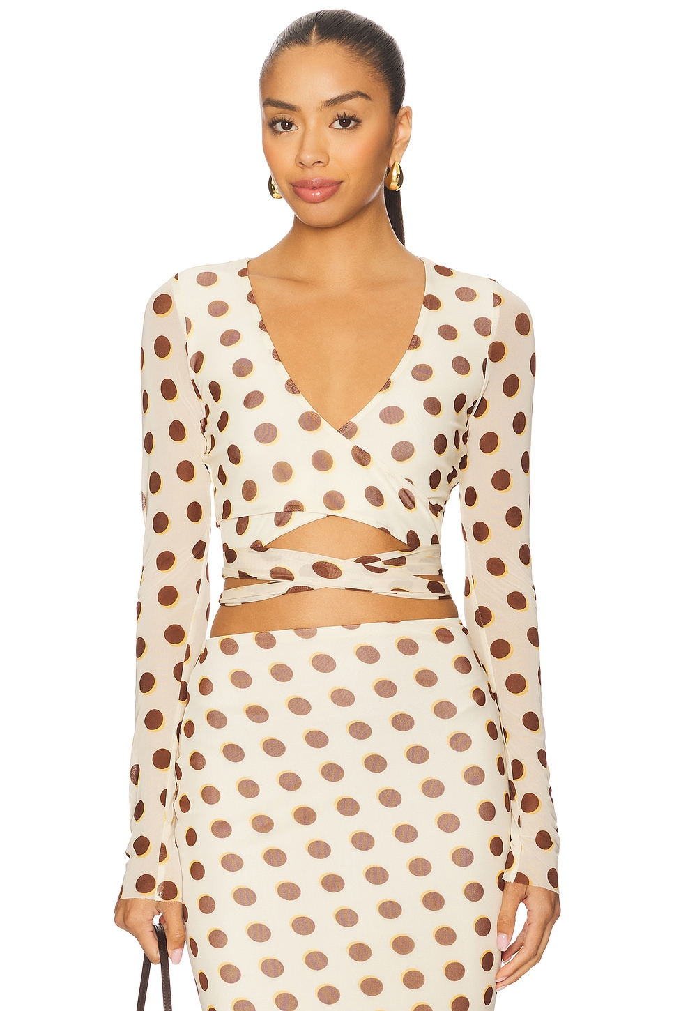 Polka Dot Top + Maxi Skirt