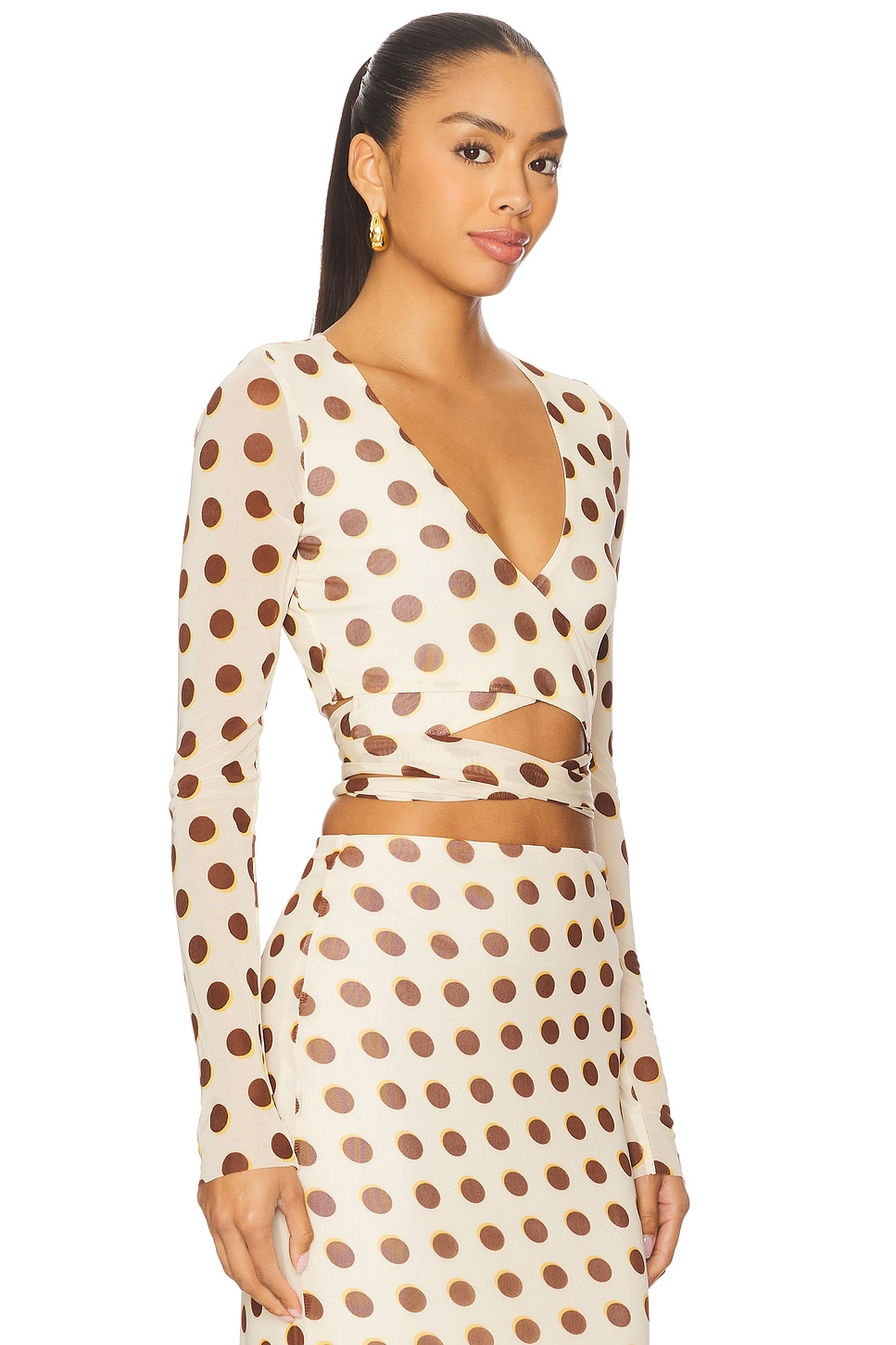 Polka Dot Top + Maxi Skirt