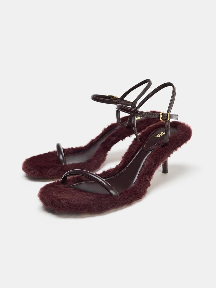Chic Fluff Heeled Sandals