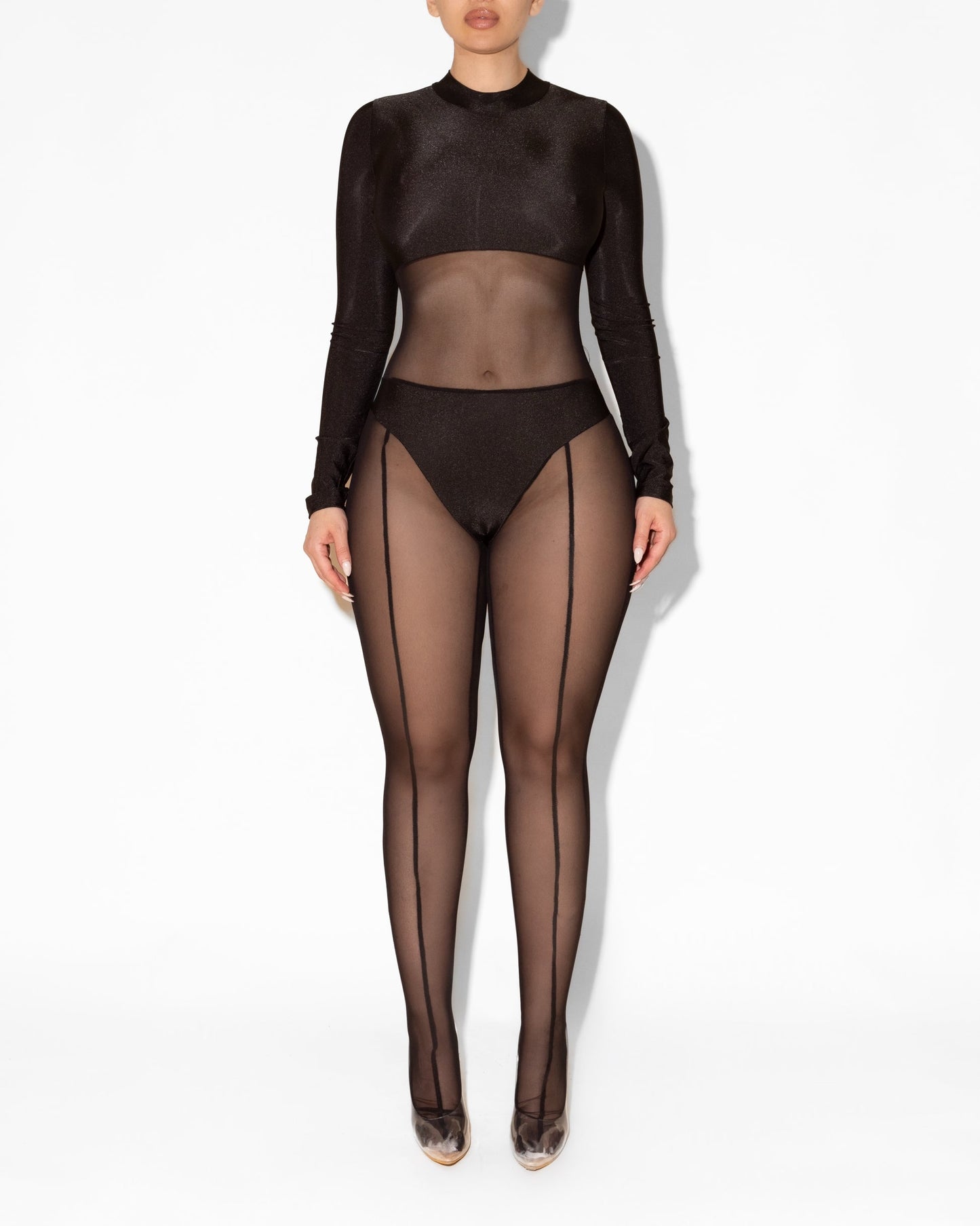 Zoraluxy Mesh Corset Catsuit