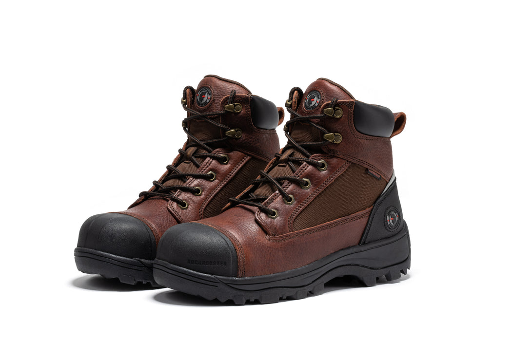 Daviston 6 Inch Brown Composite Toe Waterproof Work Boots