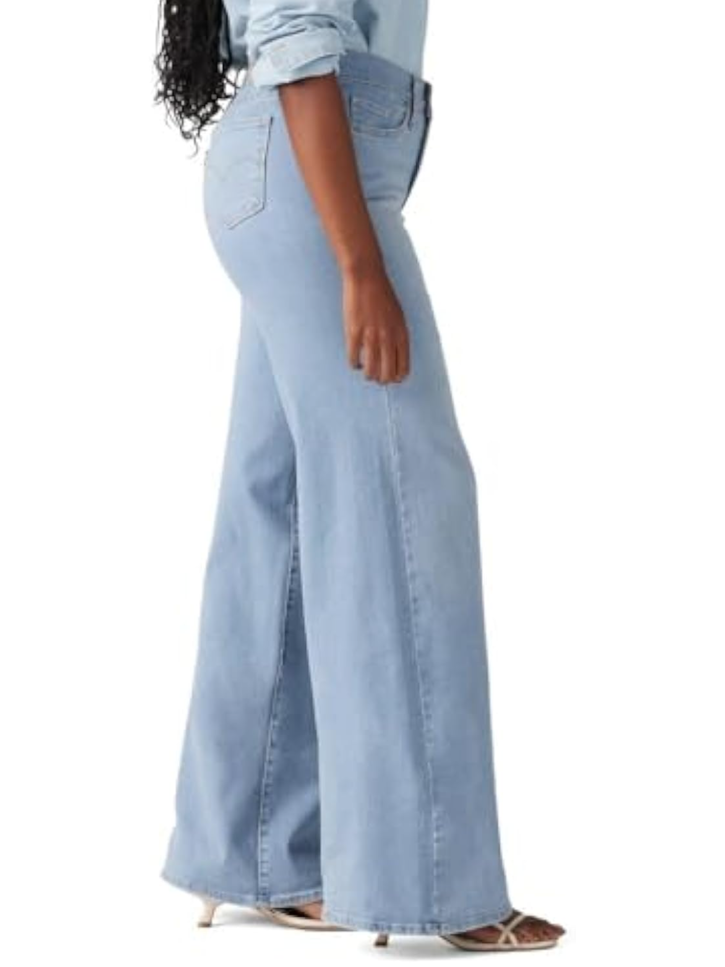 Womens Shaped Wide Leg Jeans