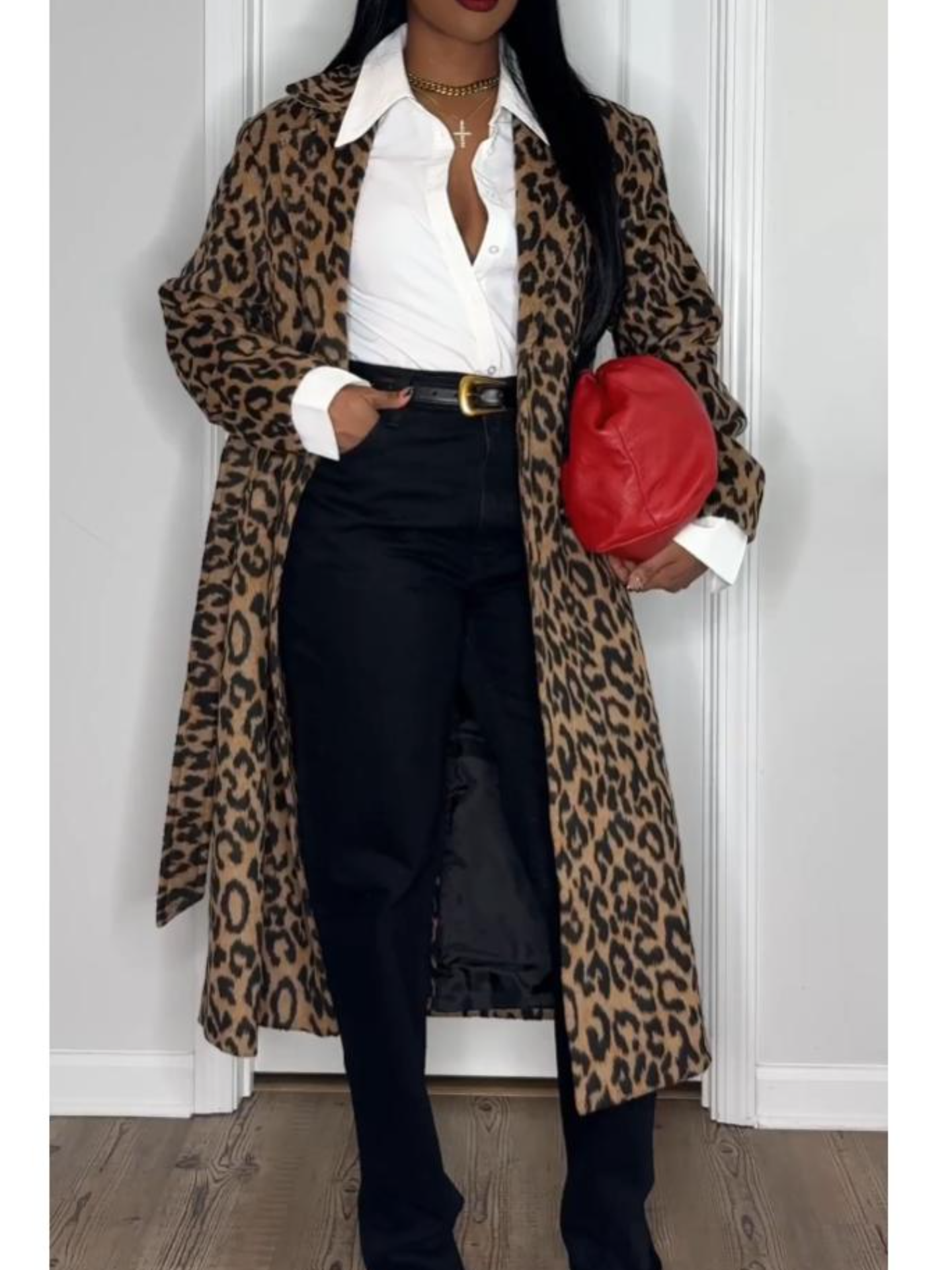 Elevated Leopard-print Coat