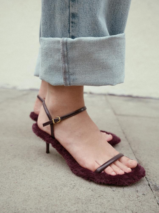 Chic Fluff Heeled Sandals