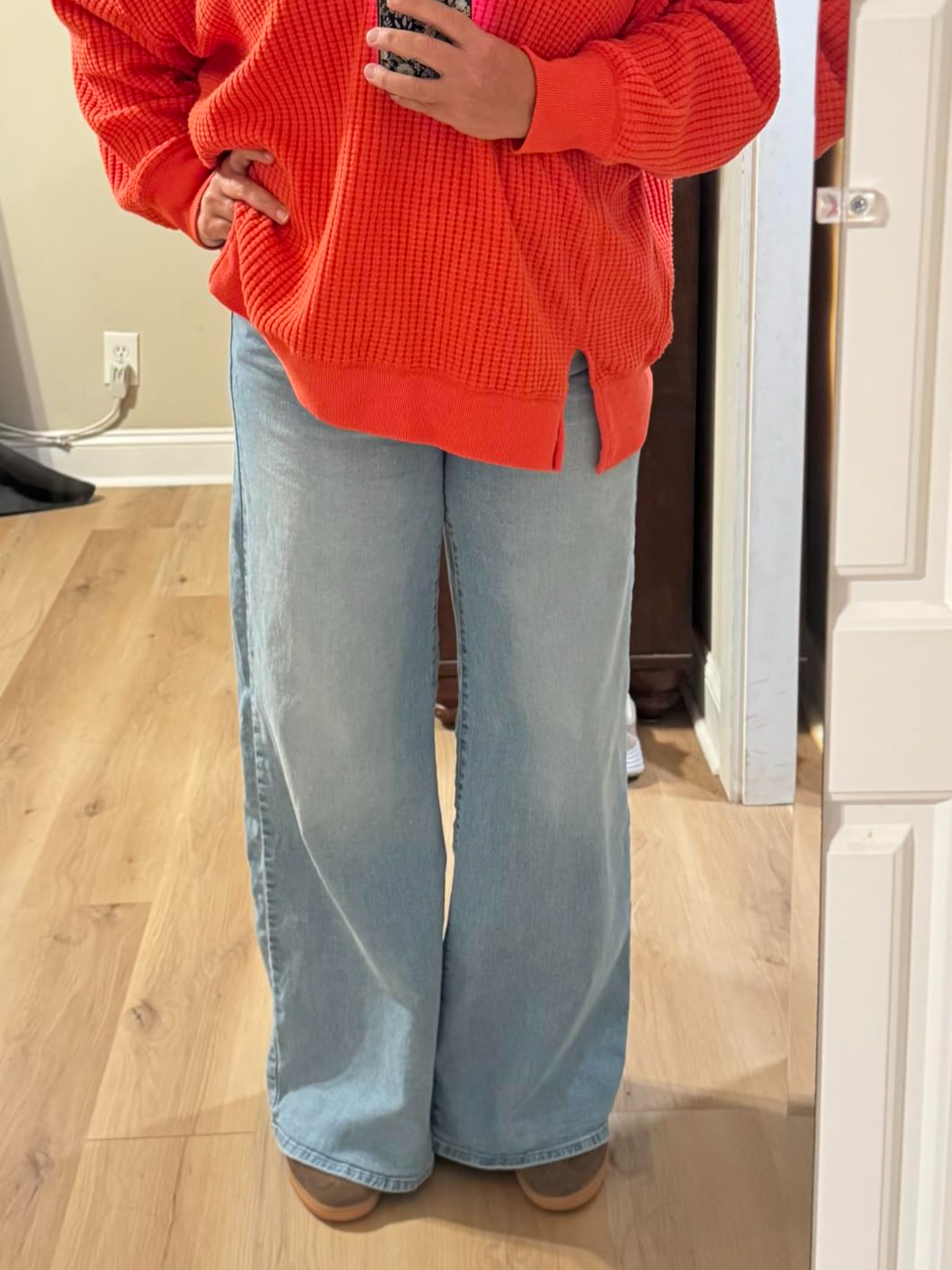 Womens Shaped Wide Leg Jeans