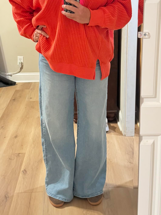 Womens Shaped Wide Leg Jeans